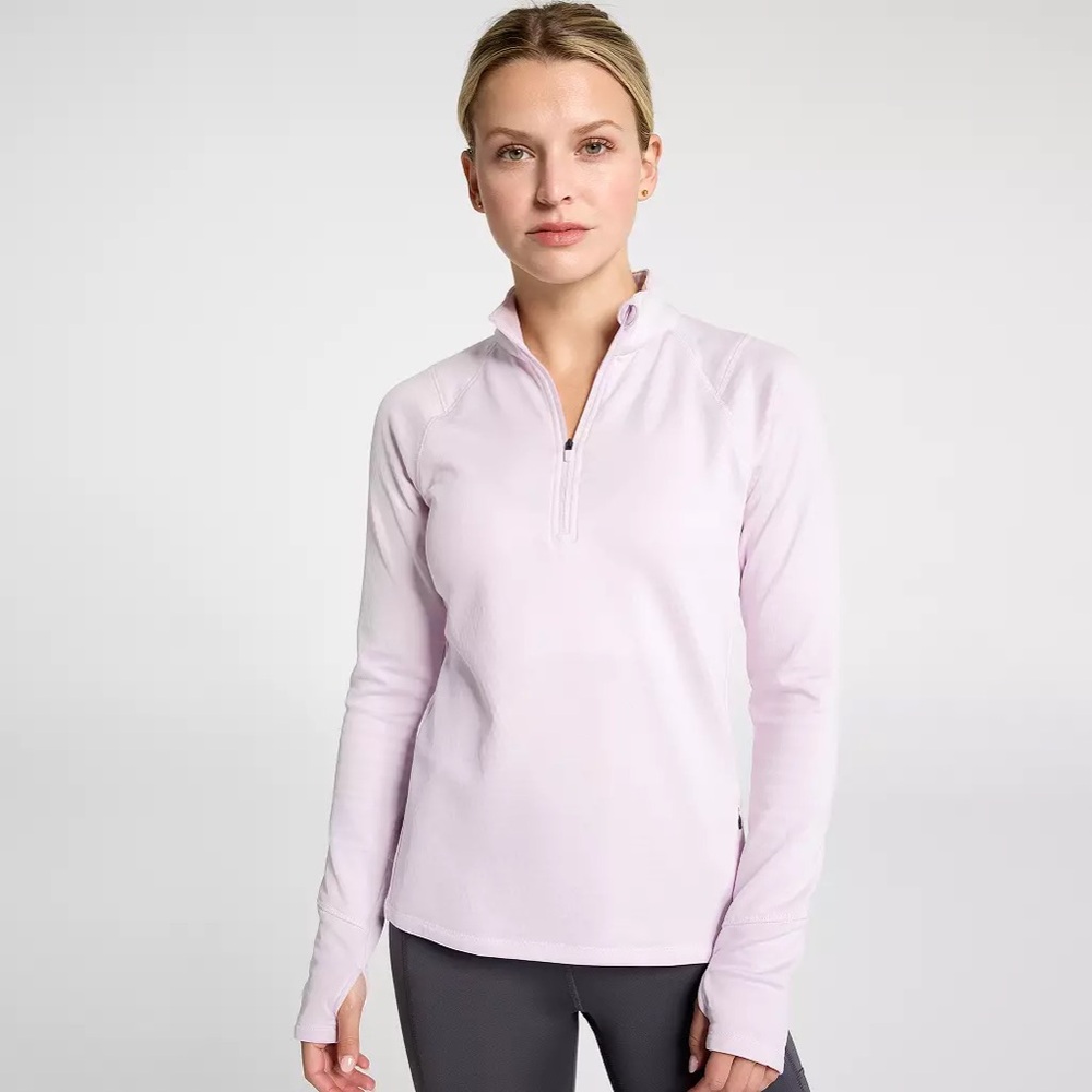 DSG Lightweight Quarter Zip Pullover Top - Size Small - Light Purple